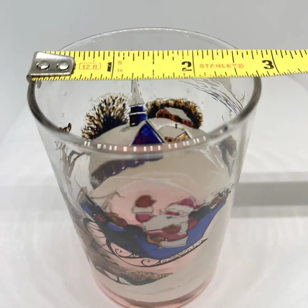 Vintage L.E.Smith Glass Animates Christmas Eve Candle Lamp 1970s Original Box